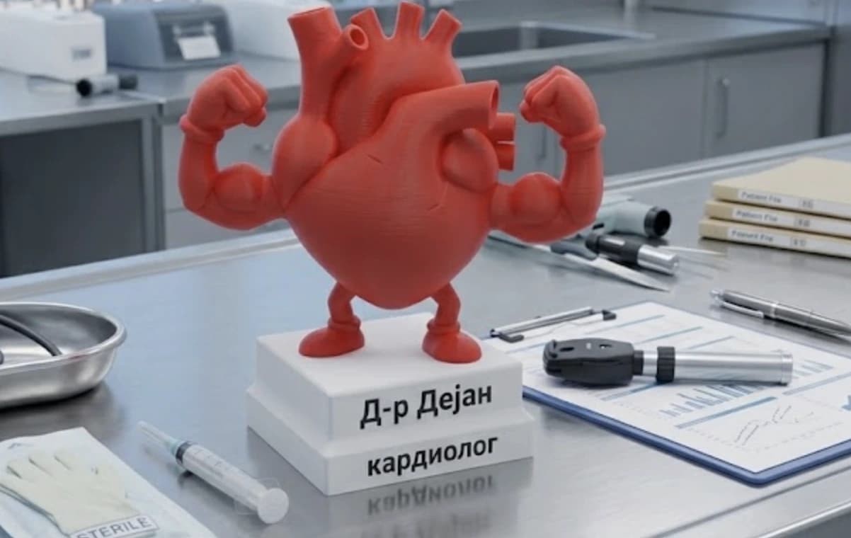 Срце со мускули - За кардиолог — персонализиран подарок од InnoGift.mk